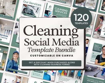 Cleaning Service Instagram Templates | Cleaning Business Instagram Post | Commercial Cleaning Template | Cleaning Social Media Post Template