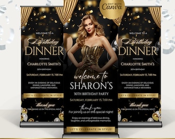 Geburtstag einziehbare Banner, Willkommen im romantischen Stil, Roll-up-Banner, Willkommensbanner, Geburtstag Willkommensschild, Pull-Up-Banner, Stand-Up-Banner,