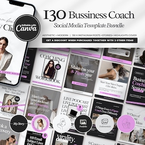 Business Coach Instagram Templates | Social Media Manager Templates | Mindset Coach Social media post | Digital Marketing Template | Canva
