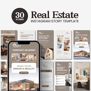 Real Estate Instagram Post, Luxury Realtor Templates, Instagram Canva Template, Real Estate Marketing Template, Social media template