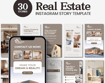 Real Estate Instagram Post, Luxury Realtor Templates, Instagram Canva Template, Real Estate Marketing Template, Social media template