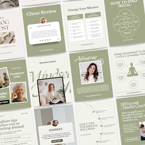 Instagram-Vorlagen für Mindset-Coaches | Vorlagen für Life-Coaches | Social-Media-Posts für Mindset-Coaches | Posts für ganzheitliche Coaches | Coaching-Vorlagen