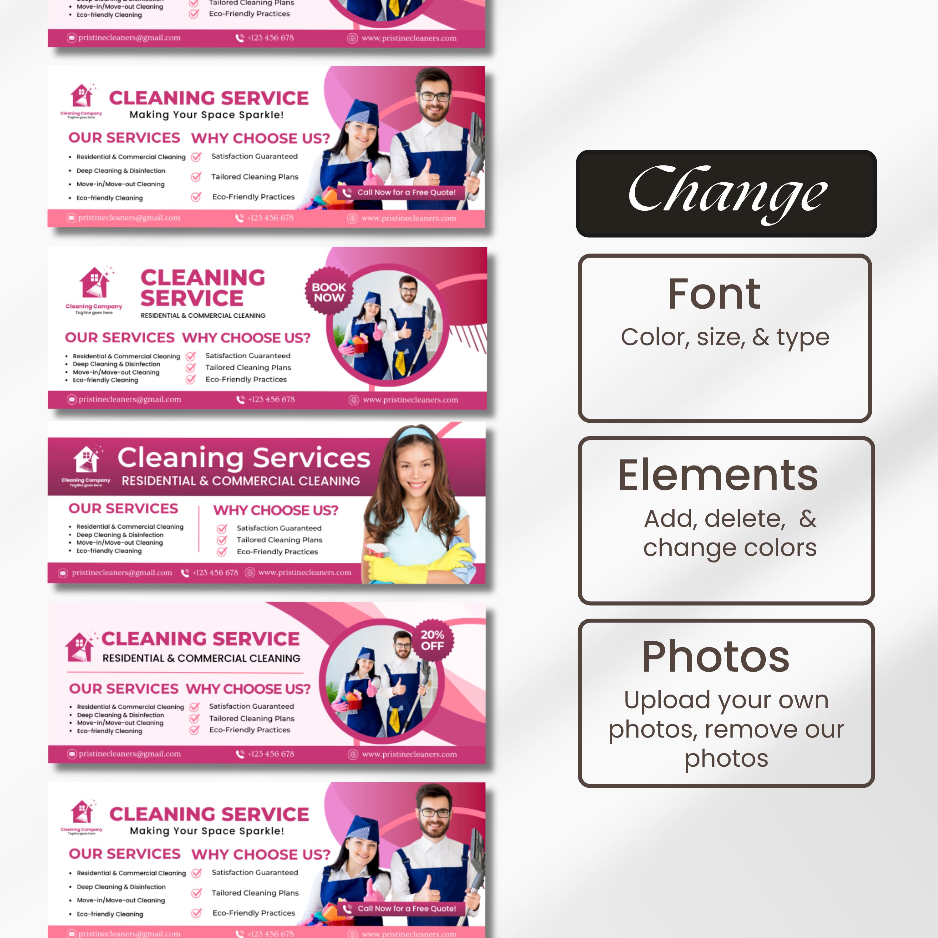 Cleaning Services Banner | Printable Cleaning Business | Commercial ...