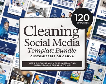 Cleaning Business Instagram Templates | Cleaning Service Instagram Post | Commercial Cleaning Template | Cleaning Social Media Post & Story
