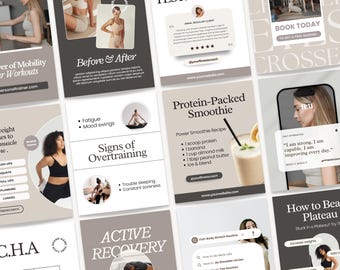 300 Personal Trainer Templates | Fitness Coach Instagram Template , Gym Trainer Post | Luxury Fitness | Wellness Coach | Health Coach Canva