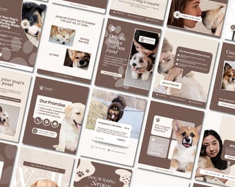 Pets Instagram Post Template | Pet Instagram Story Template | Social Media Template | Dog Cat Pet Lover Vet Template, Vet Business Template