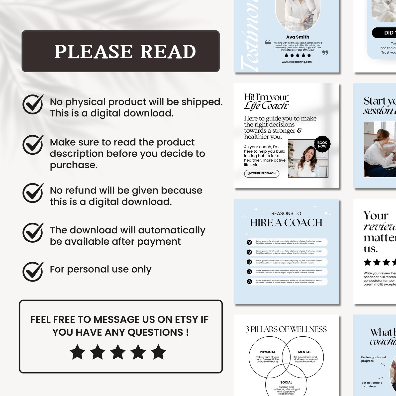 Coaching Instagram Post Template | Coach Social Media |life Coach ...