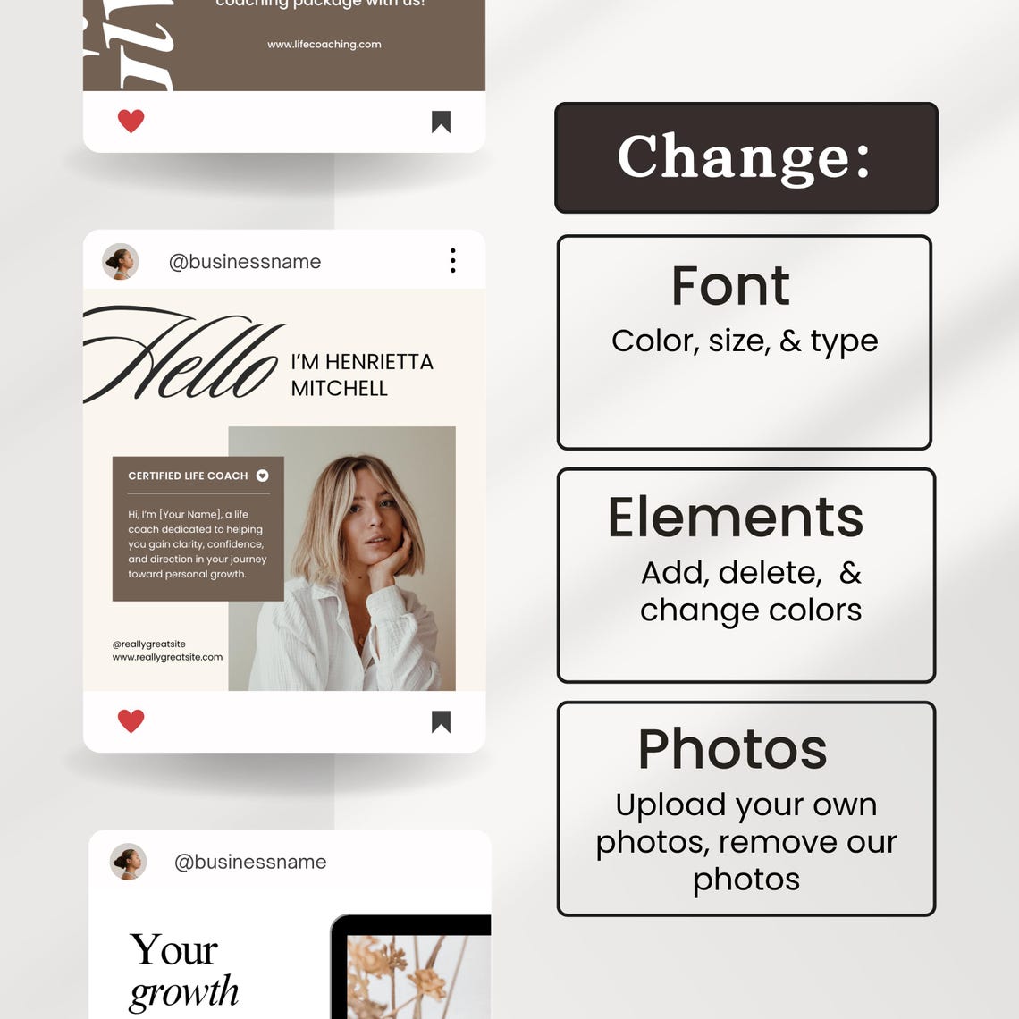 Life Coaching Instagram Post Template | Coach Social Media | Life Coach ...