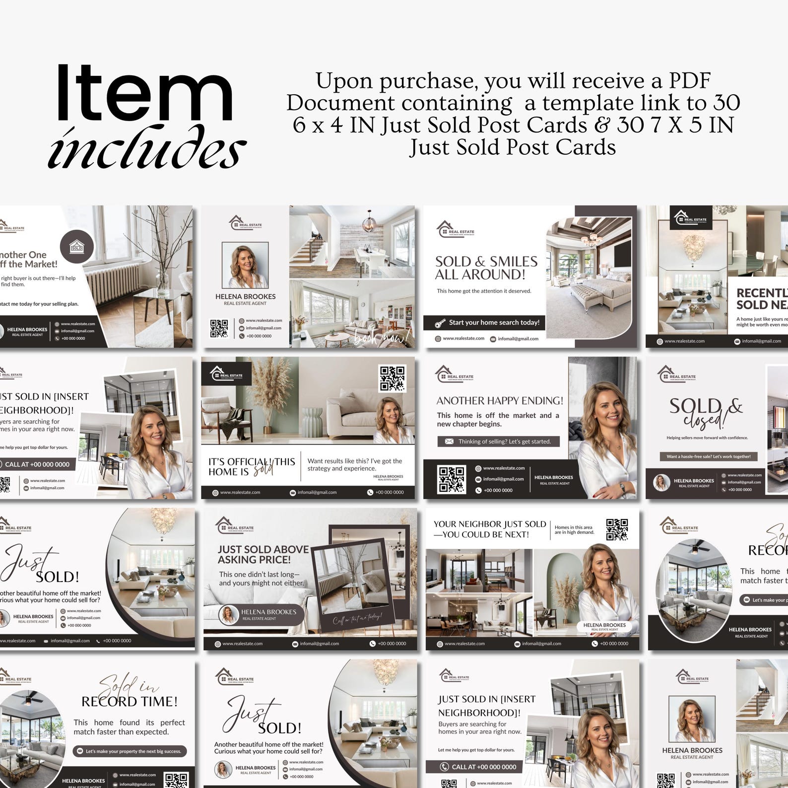 30 Luxury Real Estate Postcard Templates | Canva Realtor Branding ...