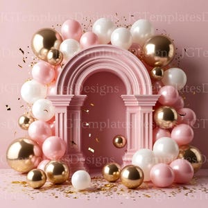 Pink twinkle digital backdrop, minimal Photography, Girl, Balloon Arch Pink Background Birthday, Maternity Overlay Jpeg Photoshop Composite