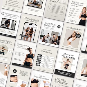 500 Personal Trainer Templates | Fitness Coach Instagram Template , Gym Trainer Post | Luxury Fitness | Wellness Coach | Health Coach Canva
