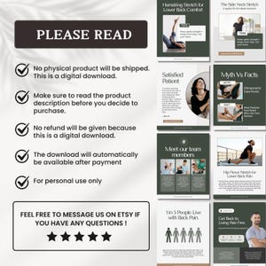 Editable chiropractic Instagram templates featuring chiropractor posts, clinic content, holistic health tips, chiropractic branding, educational carousels, and professional social media designs for chiropractic clinics and wellness practices.