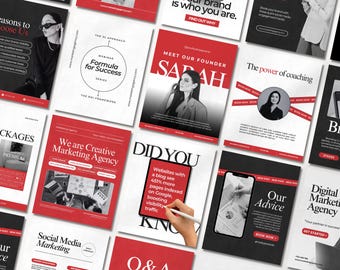 Modelli per agenzie di marketing digitale, modelli di marketing aziendale, modelli per social media manager, suggerimenti, infografica, modello Canva modificabile