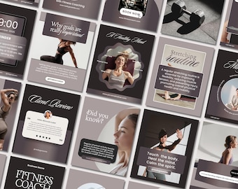 320 Personal Trainer Templates | Fitness Coach Instagram Template , Gym Trainer Post | Luxury Fitness | Wellness Coach | Health Coach Canva