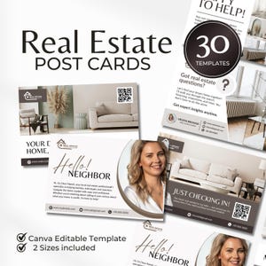 30 modèles de Cartes postales de Immobilier de luxe | de marque pour agent immobilier Canva | Dépliant marketing pour l'immobilier récemment vendu | Téléchargement instantané de Canvas