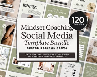 Mindset Coach Instagram Templates | Life Coach Templates | Mindset Coach Social media posts | Holistic Coach Posts | Coaching Templates