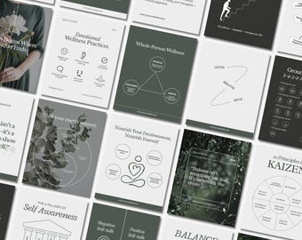 Wellbeing Coach, Wellness Coach, Health Coach, Holistic Coach, Instagram Template, Canva Social Media, Life Coach, Nature Health & Wellness