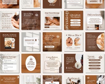 Massage Instagram Template | Massage Therapist Social Media Posts | Massage Therapy Instagram Template | Spa Instagram Posts | Massage Post