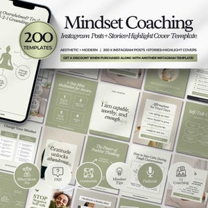 Modelli Instagram di Mindset Coach / Modelli di Life Coach / Post sui social media di Mindset Coach / Post di Holistic Coach / Modelli di Coaching