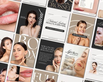 Instagram-Vorlagen für Botox-Filler | Instagram-Vorlagen für ästhetische Kosmetikstudios | Social-Media-Beiträge für Krankenschwestern mit Injektionsbehandlung | Instagram-Posts für Lippenfiller