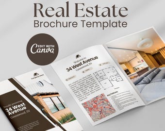 Folleto inmobiliario / Folleto de propiedades / Folleto de jornada de puertas abiertas / Folleto de venta / Folleto de anuncios / Marketing inmobiliario / Plantilla de folleto