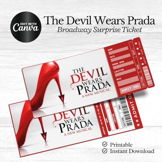告知 販促 ポスター 嬢王Virgin 六本木nightGP partII Printable the Devil Wears Prada Musical Theatre Ticket