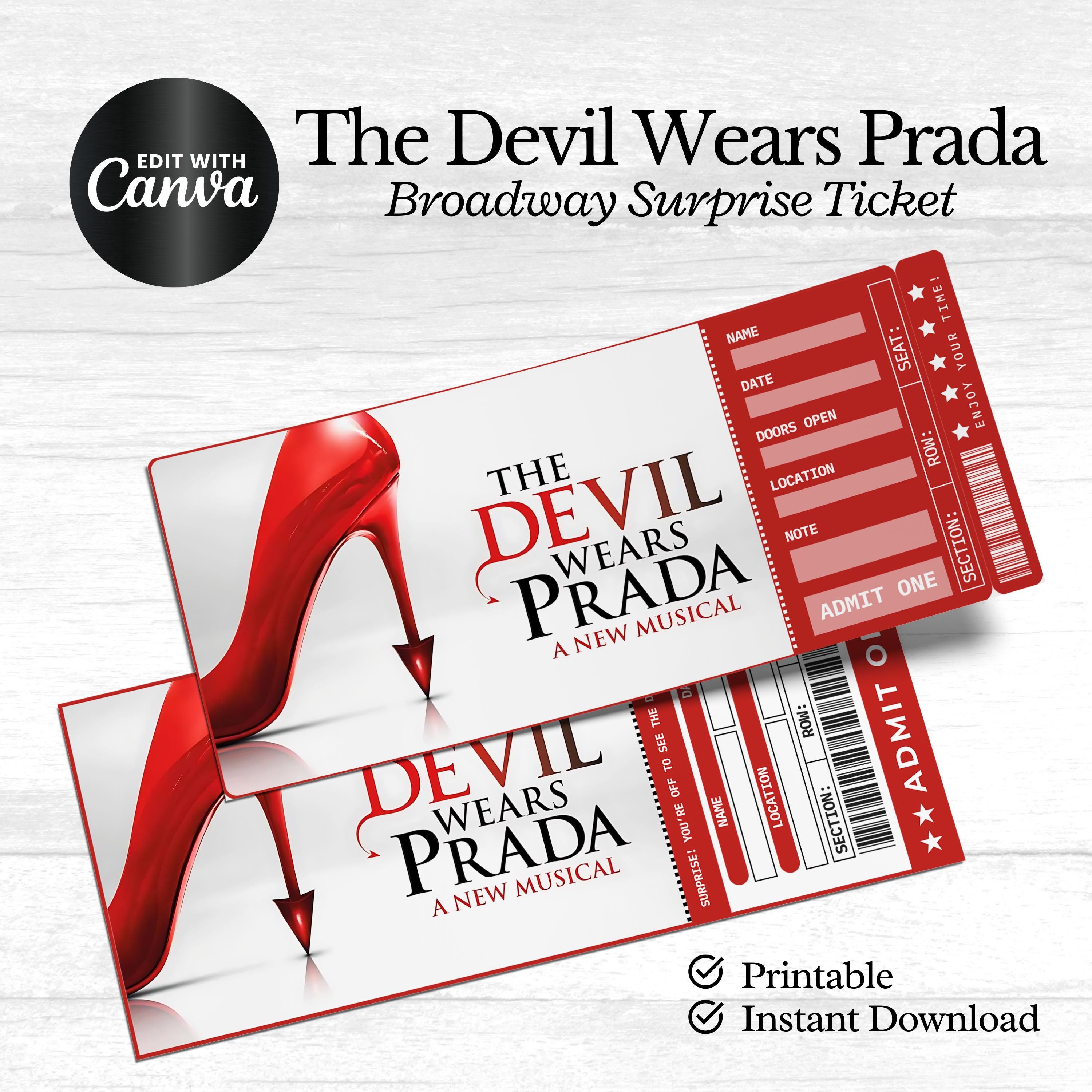 告知 販促 ポスター 嬢王Virgin 六本木nightGP partII Printable the Devil Wears Prada Musical Theatre Ticket