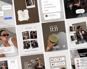 200 Trendy iOS Core Instagram, Content Creator Instagram Templates, Digital Marketing Posts, Bold Instagram Posts Kit, SMM Viral, Canva PDF