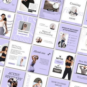 300 modelli per personal trainer / modello Instagram per allenatore di fitness, post per personal trainer in palestra / fitness di lusso / coach del benessere / coach della salute su Canva