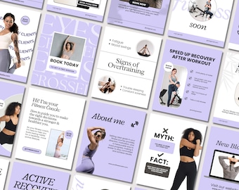 300 Personal Trainer Templates | Fitness Coach Instagram Template , Gym Trainer Post | Luxury Fitness | Wellness Coach | Health Coach Canva