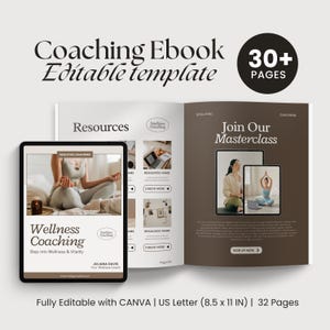 Ebook Template, Coaching Guide Book, Canva Template, Lead Magnet, Course Creator, Modern Workbook, Coaching Workbook Template, Course Guide