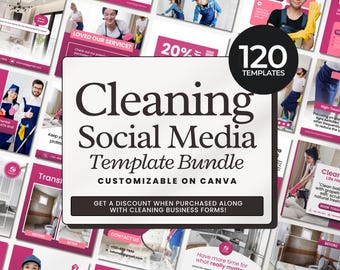 Cleaning Business Instagram Templates | Cleaning Service Instagram Post | Commercial Cleaning Template | Cleaning Social Media Post & Story