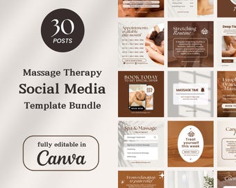 Instagram-mall för massage | Inlägg för massageterapeuter på sociala medier | Instagram-mall för massageterapi | Instagram-inlägg för spa | Massageinlägg