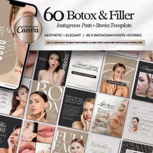 Botox Filler Instagram Vorlagen | Ästhetische Medspa Instagram-Vorlagen | Krankenschwester Injektion Social Media | Lip Filler Instagram Post