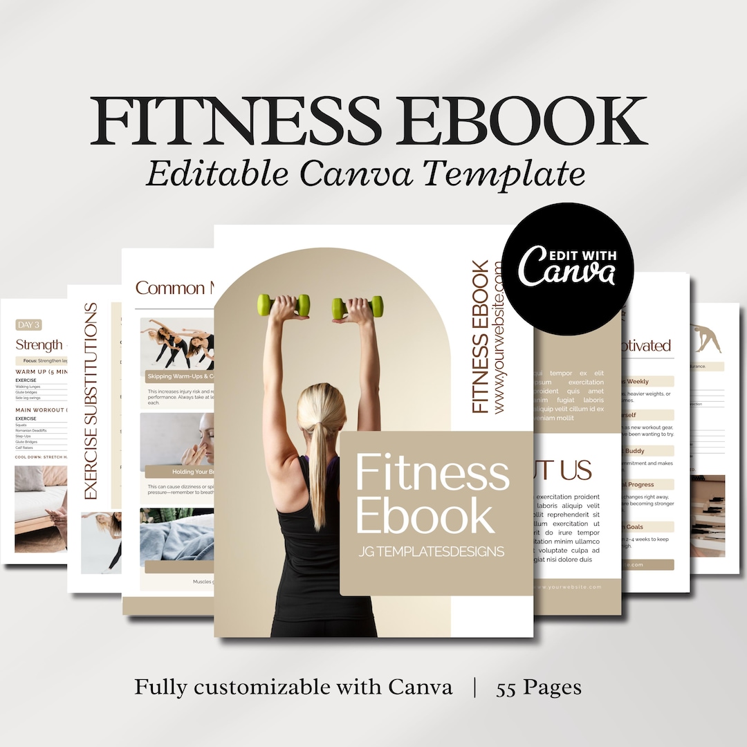 Fitness Program Ebook Template | Fitness Program Planner | Canva ...