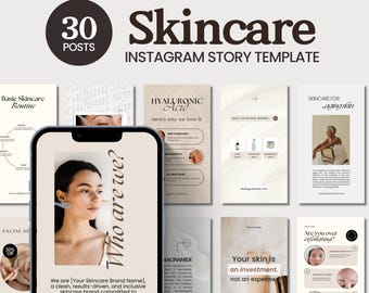 Skincare Instagram Templates, Esthetician Instagram Template, Skincare Social Media Posts, Skincare Bundle, Skincare Coach, Skincare Post