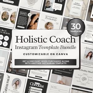 Modèles Instagram de coach holistique | Modèles de coach de vie | Mindset Coach Publications sur les réseaux sociaux | Messages holistiques pour coachs | Modèles de coaching