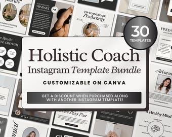 Holistic Coach Instagram Templates | Life Coach Templates | Mindset Coach Social media posts | Holistic Coach Posts | Coaching Templates