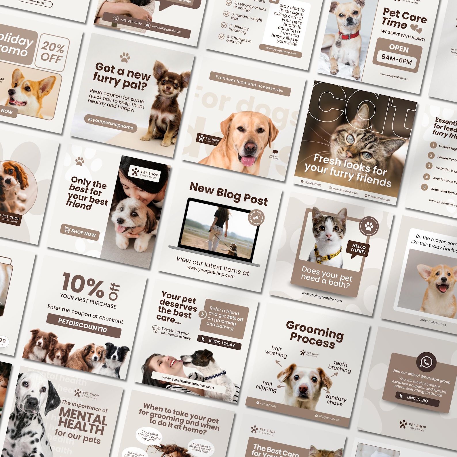 Pets Instagram Post Template | Pet Instagram Story Template | Social ...