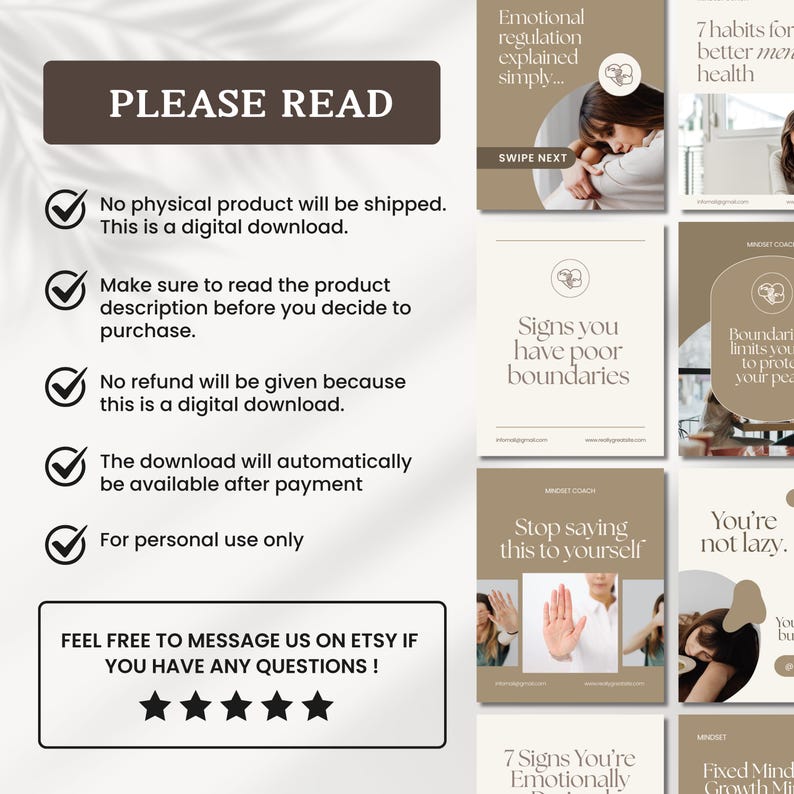 276 Mindset Coach Instagram Templates | Life Coach Templates | Mindset ...