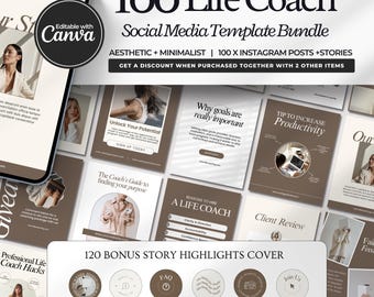 Life Coaching Instagram Post Template | Coach Social Media | Life Coach Instagram | Coaching Business | Coaching IG Post | Template Canva