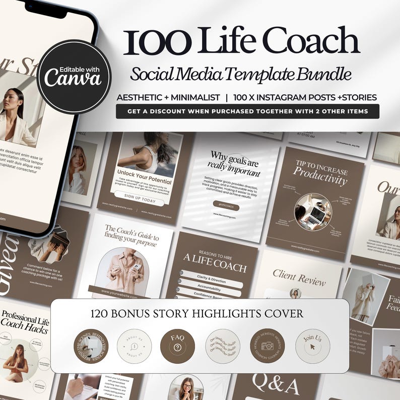 Life Coaching Instagram Post Template | Coach Social Media | Life Coach ...