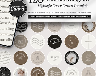 Pacchetto di copertine minimali per le storie in evidenza di Instagram Modello neutro per le storie in evidenza di Instagram Icone minimaliste per le storie di Instagram In evidenza di Instagram