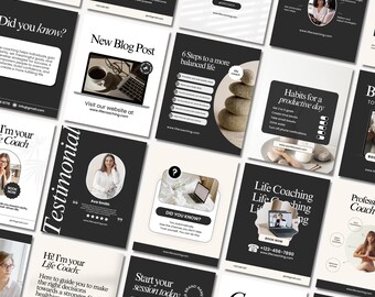 Coaching Instagram Post Template | Coach Social Media |Life Coach Instagram | Coaching Business | Coaching IG Post | Canva Template,