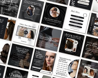 Modèles Instagram pour coiffeurs | Modèles Instagram pour salons de coiffure | Publications Instagram pour salons de coiffure | Formulaires Instagram pour spécialistes de la coloration
