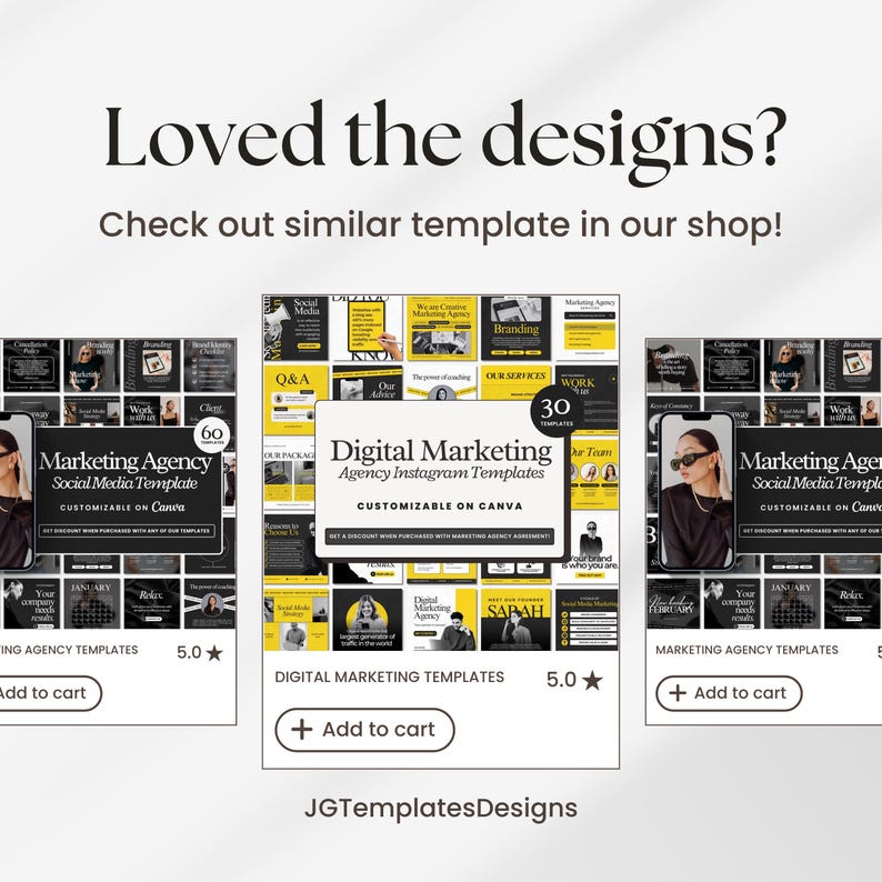 Business Coach Instagram Templates | Social Media Manager Templates ...
