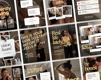 202 Trending Instagram Headline Typography Canva Templates, Engaging Post Templates for Content Creators, UGC & Personal Brands, Influencers