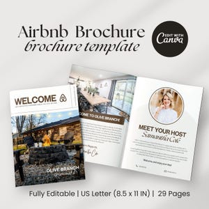 Airbnb Brochure Template, Editable Airbnb Signs, Welcome Book Template, Airbnb Cleaning Checklist, Inventory Checklist, VRBO Host Bundle