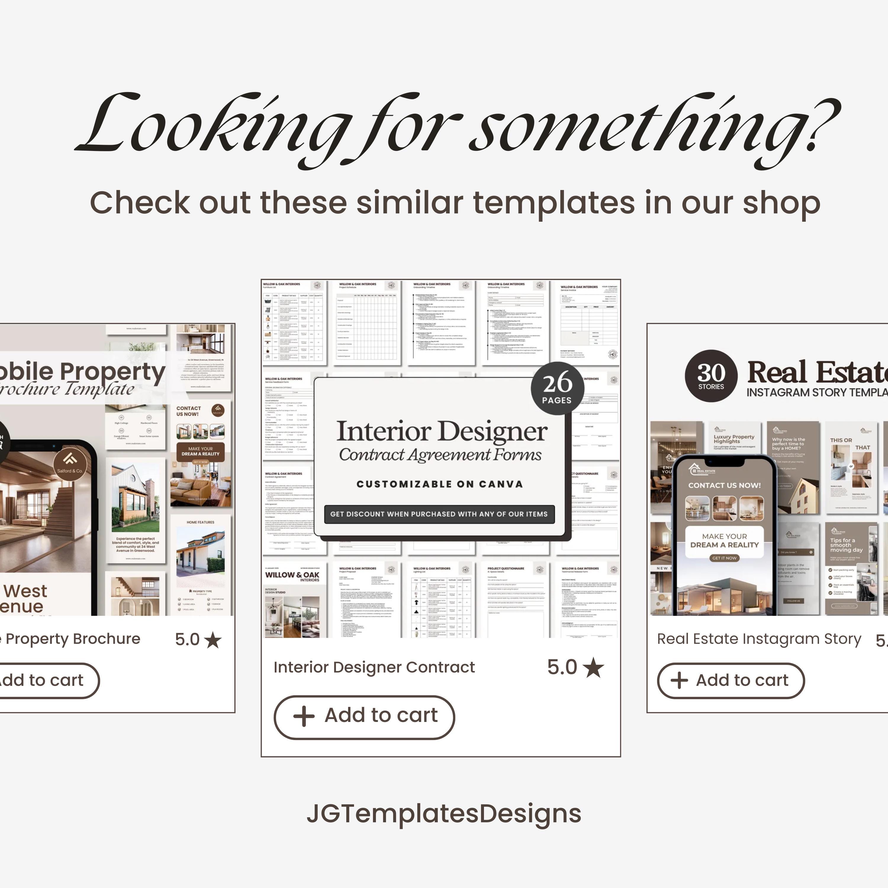 Interior Design Instagram Post Templates, Interior Decoration Posts and ...
