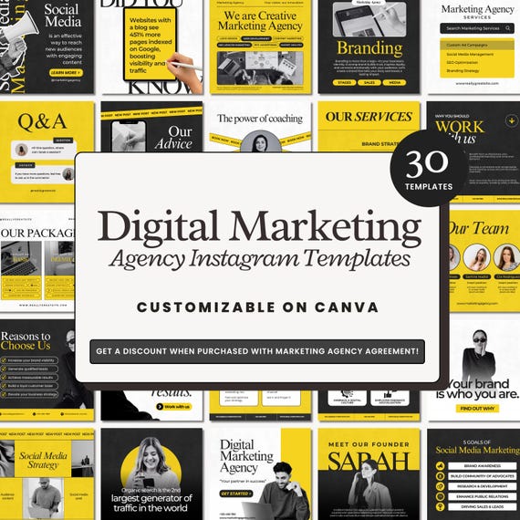 Digital Marketing Agency Templates | Social Media Coach Template | Social Media Manager Social Media Posts | Digital Marketing Post Template
